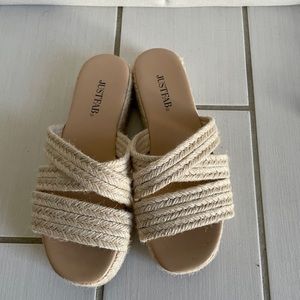 JustFab platform sandals